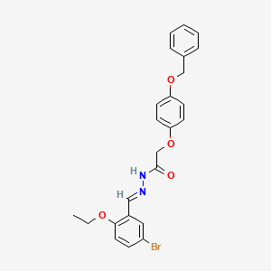 2-[4-(benzyloxy)phenoxy]-N'-[(E)-(5-bromo-2-ethoxyphenyl)methylidene]acetohydrazide