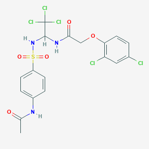 2-(2,4-Dichlorophenoxy)-N-[2,2,2-trichloro-1-(4-acetamidobenzenesulfonamido)ethyl]acetamide