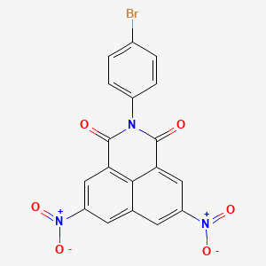 molecular formula C18H8BrN3O6 B11554943 2-(4-bromophenyl)-5,8-dinitro-1H-benzo[de]isoquinoline-1,3(2H)-dione 