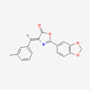 (4Z)-2-(1,3-benzodioxol-5-yl)-4-(3-methylbenzylidene)-1,3-oxazol-5(4H)-one