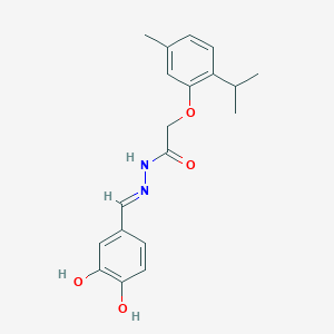 N'-[(E)-(3,4-dihydroxyphenyl)methylidene]-2-[5-methyl-2-(propan-2-yl)phenoxy]acetohydrazide