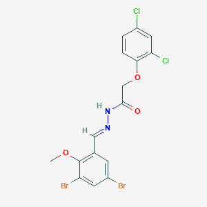 N'-[(E)-(3,5-dibromo-2-methoxyphenyl)methylidene]-2-(2,4-dichlorophenoxy)acetohydrazide