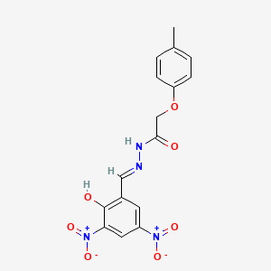 N'-[(E)-(2-hydroxy-3,5-dinitrophenyl)methylidene]-2-(4-methylphenoxy)acetohydrazide