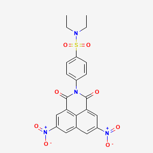 4-(5,8-dinitro-1,3-dioxo-1H-benzo[de]isoquinolin-2(3H)-yl)-N,N-diethylbenzenesulfonamide