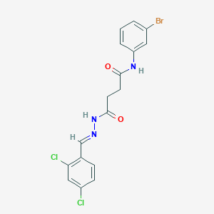 N-(3-bromophenyl)-4-[(2E)-2-(2,4-dichlorobenzylidene)hydrazinyl]-4-oxobutanamide