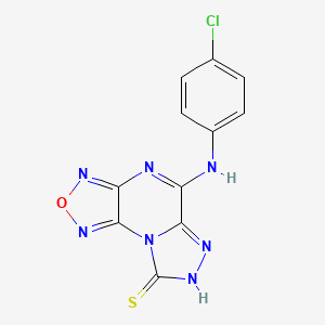 5-(4-Chloroanilino)[1,2,5]oxadiazolo[3,4-e][1,2,4]triazolo[4,3-a]pyrazin-8-ylhydrosulfide