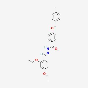 molecular formula C26H28N2O4 B11555138 N'-[(E)-(2,4-diethoxyphenyl)methylidene]-4-[(4-methylbenzyl)oxy]benzohydrazide 