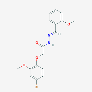 molecular formula C17H17BrN2O4 B11555145 2-(4-bromo-2-methoxyphenoxy)-N'-[(E)-(2-methoxyphenyl)methylidene]acetohydrazide 