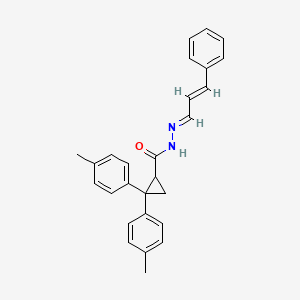 2,2-bis(4-methylphenyl)-N'-[(1E,2E)-3-phenylprop-2-en-1-ylidene]cyclopropanecarbohydrazide