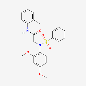 2-[N-(2,4-Dimethoxyphenyl)benzenesulfonamido]-N-(2-methylphenyl)acetamide