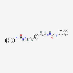 N'~1~-{(E,2E)-2-methyl-3-[4-((E)-2-methyl-3-{(E)-2-[2-(2-naphthylamino)acetyl]hydrazono}-1-propenyl)phenyl]-2-propenylidene}-2-(2-naphthylamino)acetohydrazide