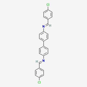 molecular formula C26H18Cl2N2 B11555201 N,N'-Bis(4-chlorobenzylidene)benzidine 