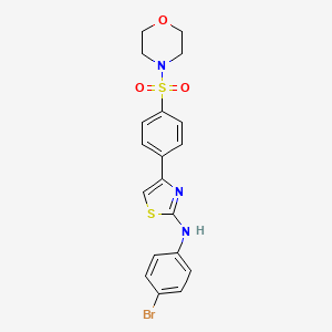 N-(4-bromophenyl)-4-[4-(morpholin-4-ylsulfonyl)phenyl]-1,3-thiazol-2-amine