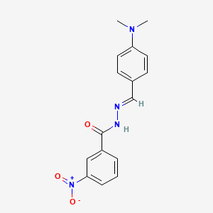 molecular formula C16H16N4O3 B11555220 N'-[(E)-[4-(Dimethylamino)phenyl]methylidene]-3-nitrobenzohydrazide 