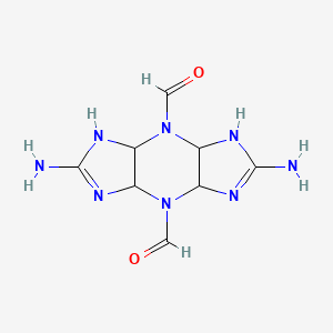 molecular formula C8H12N8O2 B11555224 5,11-diamino-2,4,6,8,10,12-hexazatricyclo[7.3.0.03,7]dodeca-4,11-diene-2,8-dicarbaldehyde 