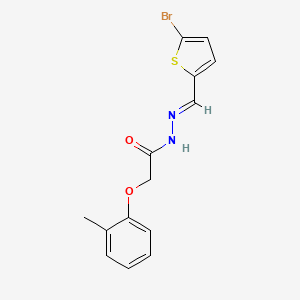 N'-[(E)-(5-bromothiophen-2-yl)methylidene]-2-(2-methylphenoxy)acetohydrazide