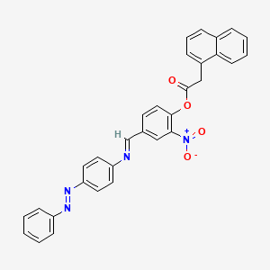 2-nitro-4-[(E)-({4-[(E)-phenyldiazenyl]phenyl}imino)methyl]phenyl naphthalen-1-ylacetate