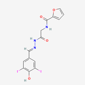 N-({N'-[(E)-(4-Hydroxy-3,5-diiodophenyl)methylidene]hydrazinecarbonyl}methyl)furan-2-carboxamide