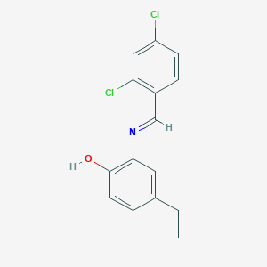 2-{[(E)-(2,4-dichlorophenyl)methylidene]amino}-4-ethylphenol