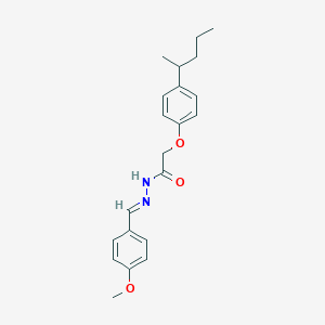 N'-[(E)-(4-methoxyphenyl)methylidene]-2-[4-(pentan-2-yl)phenoxy]acetohydrazide