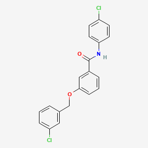 N-(4-chlorophenyl)-3-[(3-chlorophenyl)methoxy]benzamide