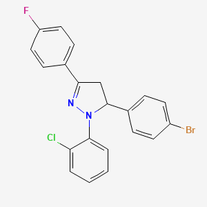 5-(4-bromophenyl)-1-(2-chlorophenyl)-3-(4-fluorophenyl)-4,5-dihydro-1H-pyrazole