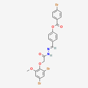 4-[(E)-{2-[(2,4-dibromo-6-methoxyphenoxy)acetyl]hydrazinylidene}methyl]phenyl 4-bromobenzoate