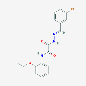 molecular formula C17H16BrN3O3 B11555353 2-[(2E)-2-(3-bromobenzylidene)hydrazinyl]-N-(2-ethoxyphenyl)-2-oxoacetamide 