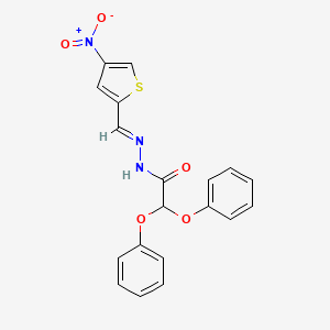 molecular formula C19H15N3O5S B11555365 N'-[(E)-(4-nitrothiophen-2-yl)methylidene]-2,2-diphenoxyacetohydrazide 