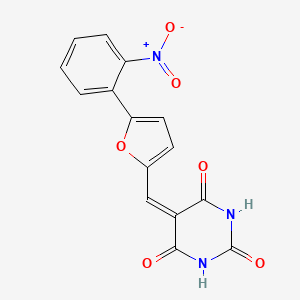 5-[[5-(2-Nitrophenyl)furan-2-yl]methylidene]-1,3-diazinane-2,4,6-trione