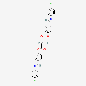 Bis{4-[(E)-[(4-chlorophenyl)imino]methyl]phenyl} (2E)-but-2-enedioate