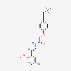 N'-[(E)-(5-bromo-2-methoxyphenyl)methylidene]-2-[4-(2,4,4-trimethylpentan-2-yl)phenoxy]acetohydrazide