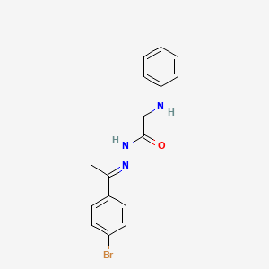 molecular formula C17H18BrN3O B11555494 N'-[(1E)-1-(4-Bromophenyl)ethylidene]-2-[(4-methylphenyl)amino]acetohydrazide 