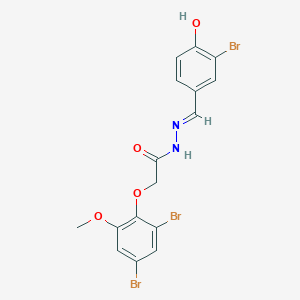 N'-[(E)-(3-bromo-4-hydroxyphenyl)methylidene]-2-(2,4-dibromo-6-methoxyphenoxy)acetohydrazide