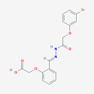 {2-[(E)-{2-[(3-bromophenoxy)acetyl]hydrazinylidene}methyl]phenoxy}acetic acid