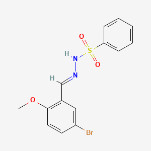 N'-[(E)-(5-bromo-2-methoxyphenyl)methylidene]benzenesulfonohydrazide