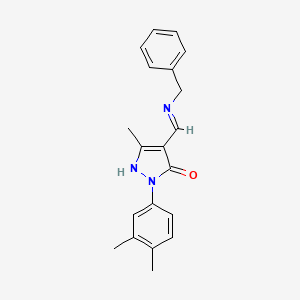 4-[(Benzylamino)methylidene]-1-(3,4-dimethylphenyl)-3-methyl-4,5-dihydro-1H-pyrazol-5-one