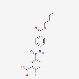 Pentyl 4-{[(4-iodo-3-nitrophenyl)carbonyl]amino}benzoate