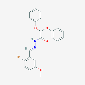 molecular formula C22H19BrN2O4 B11555710 N'-[(E)-(2-bromo-5-methoxyphenyl)methylidene]-2,2-diphenoxyacetohydrazide 