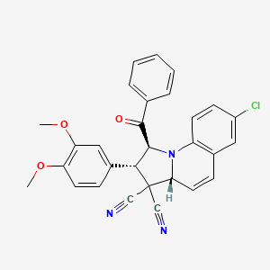 1-Benzoyl-7-chloro-2-(3,4-dimethoxyphenyl)-1H,2H,3H,3AH-pyrrolo[1,2-A]quinoline-3,3-dicarbonitrile