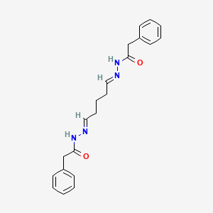 molecular formula C21H24N4O2 B11555714 N',N''-(1E,5E)-pentane-1,5-diylidenebis(2-phenylacetohydrazide) 