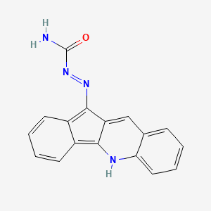 molecular formula C17H12N4O B11555734 11H-Indeno[1,2-b]quinolin-11-one, semicarbazone 