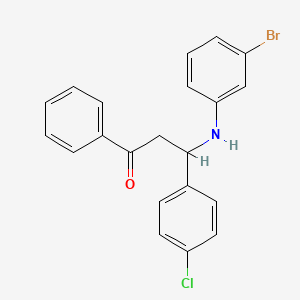 3-[(3-Bromophenyl)amino]-3-(4-chlorophenyl)-1-phenylpropan-1-one