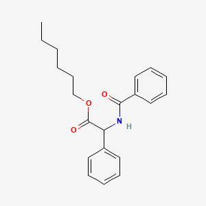 molecular formula C21H25NO3 B11555778 Hexyl phenyl[(phenylcarbonyl)amino]acetate CAS No. 5794-44-5