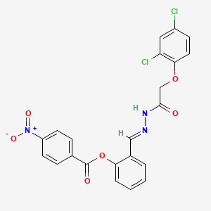 2-[(E)-{[2-(2,4-Dichlorophenoxy)acetamido]imino}methyl]phenyl 4-nitrobenzoate