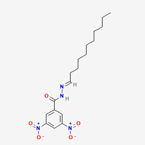 molecular formula C18H26N4O5 B11555846 3,5-dinitro-N'-[(1E)-undecylidene]benzohydrazide 