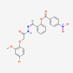 2-[(Z)-{2-[(4-bromo-2-methoxyphenoxy)acetyl]hydrazinylidene}methyl]phenyl 4-nitrobenzoate