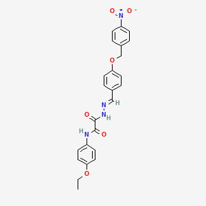 N-(4-ethoxyphenyl)-2-[(2E)-2-{4-[(4-nitrobenzyl)oxy]benzylidene}hydrazinyl]-2-oxoacetamide