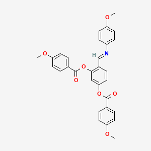 4-{(E)-[(4-methoxyphenyl)imino]methyl}benzene-1,3-diyl bis(4-methoxybenzoate)