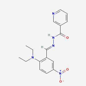 N'-[(E)-[2-(Diethylamino)-5-nitrophenyl]methylidene]pyridine-3-carbohydrazide